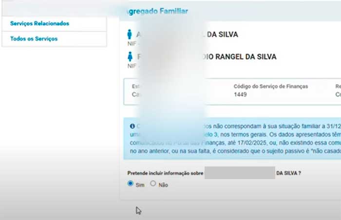 agregado familiar datos como fazer irs portal das financas sim