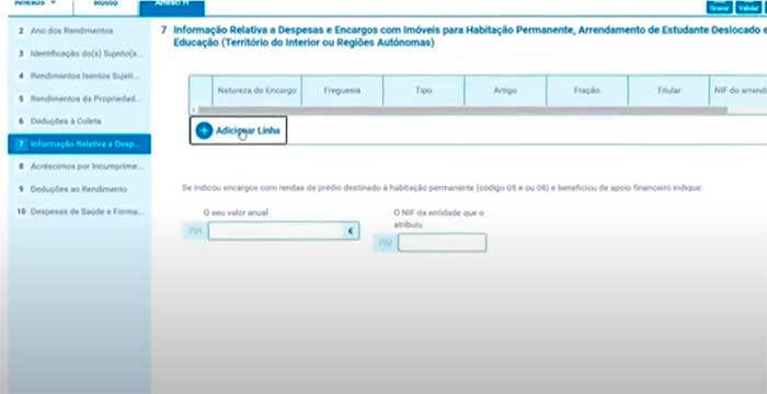 Quadro 7 Informação complementar imóvel