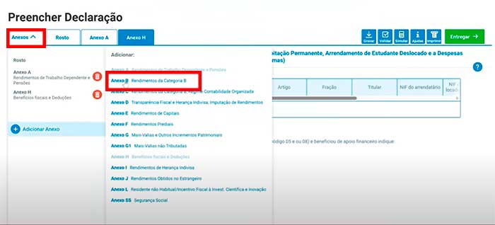 Adicionar Anexo B – trabalho independente
