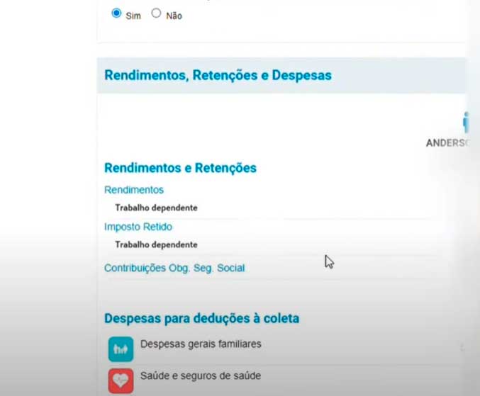 rendimentos retencoes e despesas fazer irs portal das financas